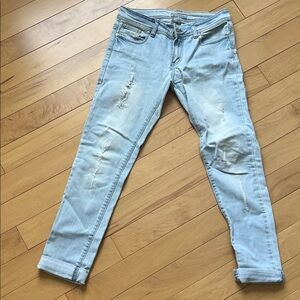 Light Blue Distressed Women Jeans